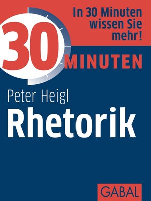 cover image of 30 Minuten Rhetorik